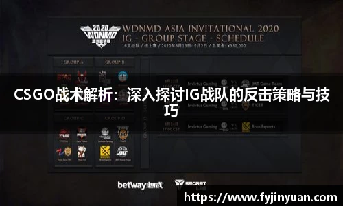 CSGO战术解析：深入探讨IG战队的反击策略与技巧